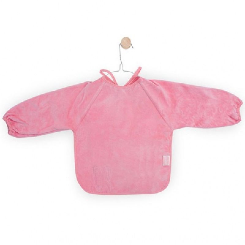 Bavoir à manches à nouer Sweet bunny corail Jollein