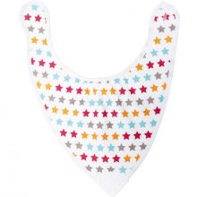 Bavoir bandana avec anneau de dentition étoiles  par Babycalin
