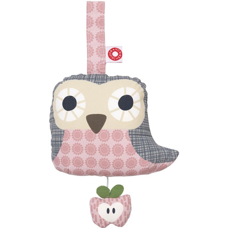 Jouet musical à suspendre Else en coton bio rose (26 cm) Franck & Fischer