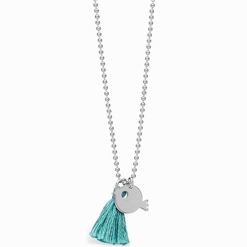 Collier chaîne 40 cm pendentif Mini Coquine oiseau 12 mm (argent 925°) Coquine