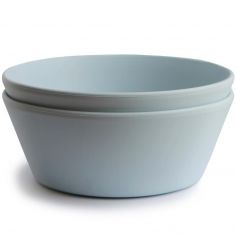 Lot de 2 bols ronds Powder blue - Mushie