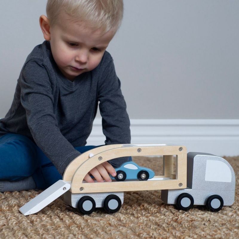 Camion remorque pour voitures en bois Jabadabado Ambiance 4