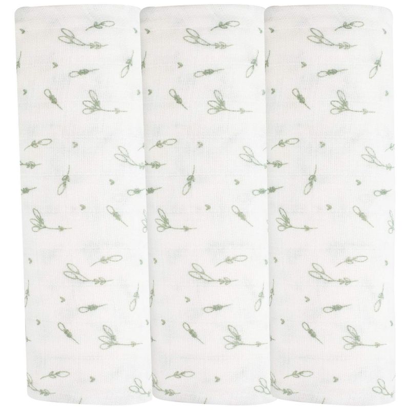 Lot de 3 langes en mousseline Epi de blé (70 x 70 cm) Trois Kilos Sept Produit 1