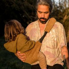 Porte bébé enfant en velours côtelé Gold Rib