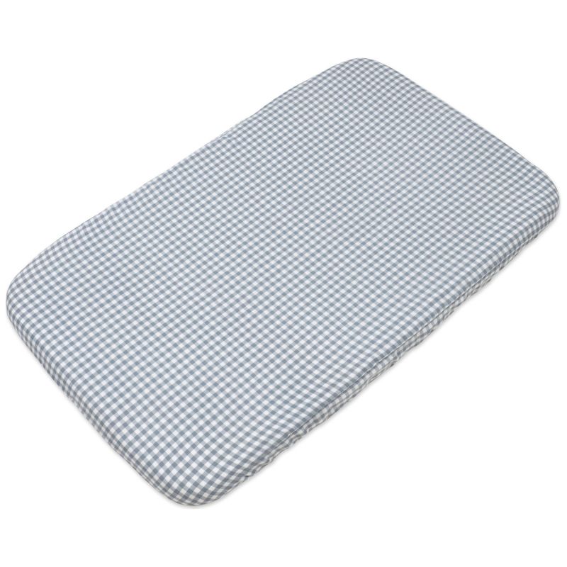 Drap housse pour berceau Praliné Vichy Matcha (90x50 cm) Walking Mum Produit 1