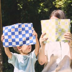 Protège carnet de santé Comme un bonbon Romy damier jaune - BEBEL