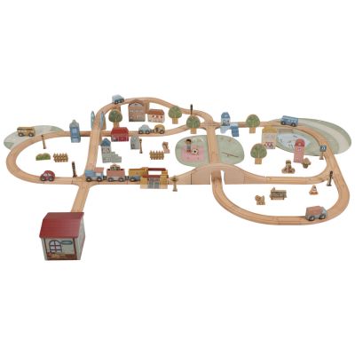 Circuit de train XXL en bois Little Dutch