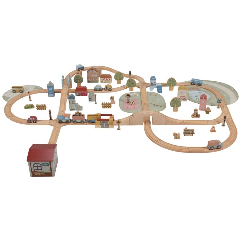 Circuit de train XXL en bois Little Dutch Produit 1