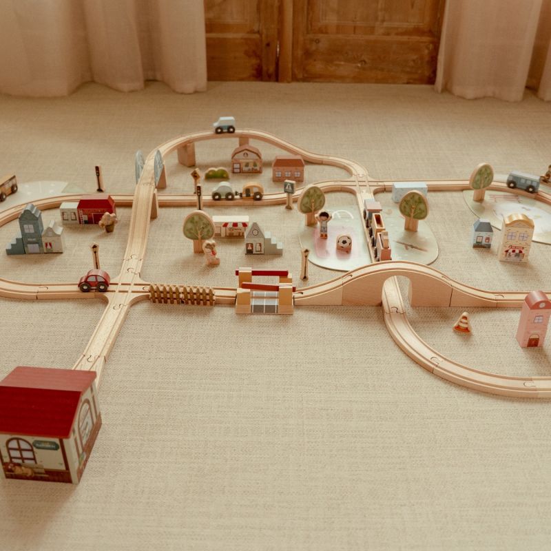 Circuit de train XXL en bois Little Dutch Ambiance 5