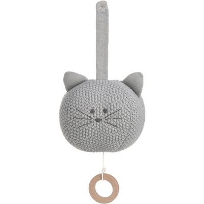 Peluche musicale à suspendre tricotée Little Chums chat  par Lässig 