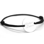 Bracelet cordon homme Le chic personnalisable (argent 925°)