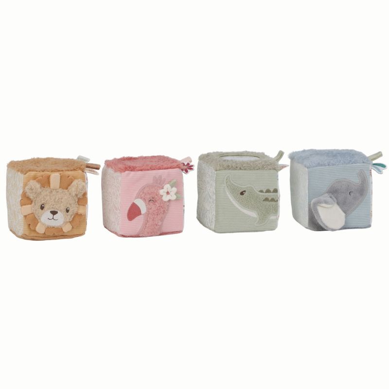 Lot de 4 cubes doux Safari Friends Little Dutch Produit 1