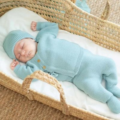 Lot brassière, bonnet et chaussons Sauge (0-1 mois)