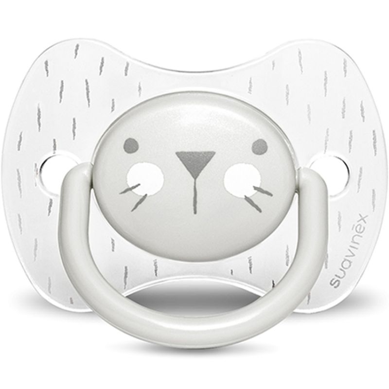 Sucette anatomique Hygge Baby lapin gris (6-18 mois) Suavinex
