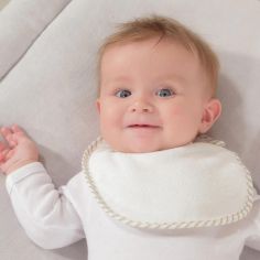 Lot de 7 bavoirs à velcro Essentiel écrus