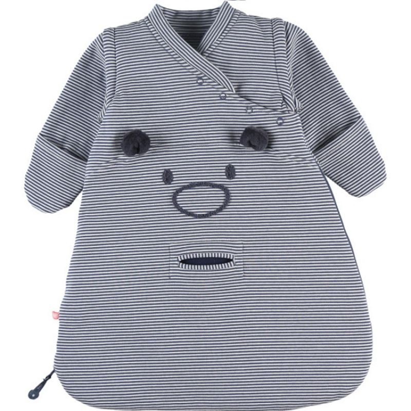 Gigoteuse 4 saisons Sweatoloudoux rayé bleu Mix & Match TOG 1.0 (50 cm) Noukie's