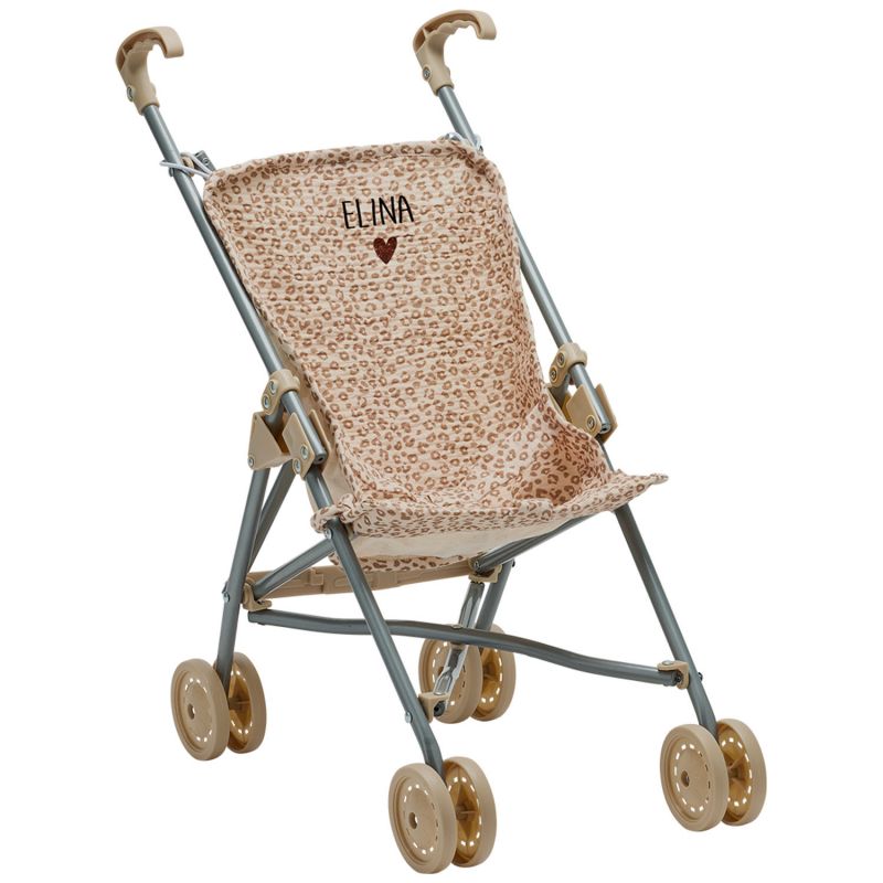 Poussette pour poupée Gaze Léopard (personnalisable) Atelier Wagram Produit 3