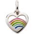 Pendentif Cœur Arc-en-ciel (argent) - Baby bijoux