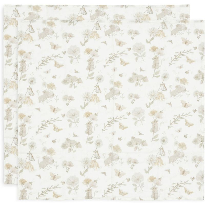 Lot de 2 langes en gaze de coton Dreamy Mouse (70 x 70 cm) Jollein Produit 1 grande taille