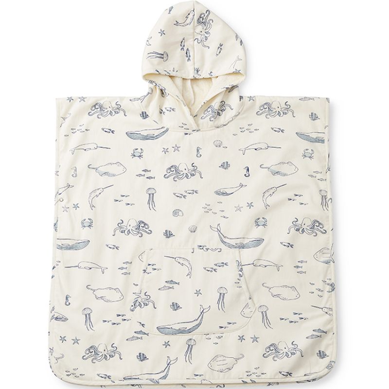 Poncho de bain Life Aquatic Océan (2-3 ans) Pehr 