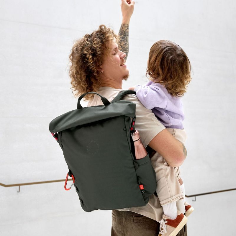 Sac à dos à langer Outdoor Rolltop olive foncé Lässig Ambiance 2