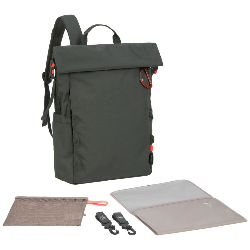 Sac à dos à langer Outdoor Rolltop olive foncé Lässig Produit 3