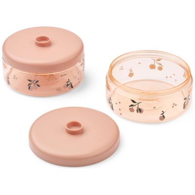 Lot de 2 boîtes alimentaires Dominique Peach Liewood