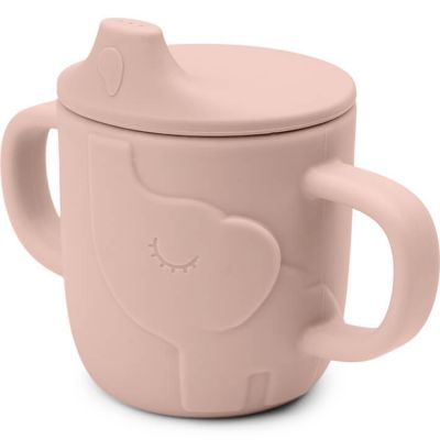 Tasse à bec en silicone Peekaboo Elphee Rose - Reconditionné Done by Deer