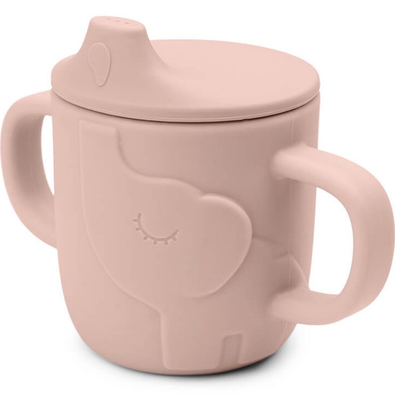 Tasse à bec en silicone Peekaboo Elphee Rose - Reconditionné Done by Deer Produit 1