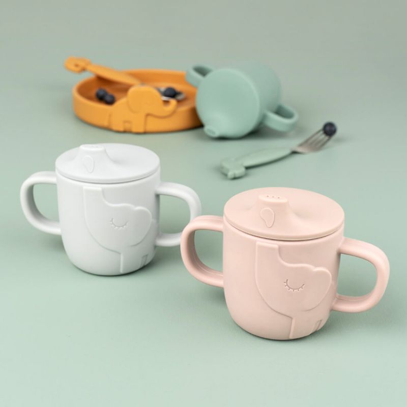 Tasse à bec en silicone Peekaboo Elphee Rose - Reconditionné Done by Deer Produit 3
