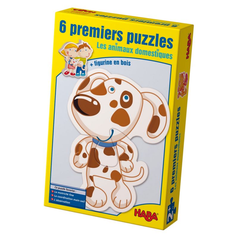 Mes 6 premiers puzzles - Animaux domestiques (6 x 4 pièces) Haba