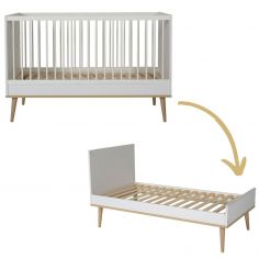 Lit évolutif Flow White-Oak (140 x 70 cm) - Quax
