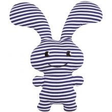 Peluche hochet lapin Funny Bunny marinière (24 cm)  par Trousselier