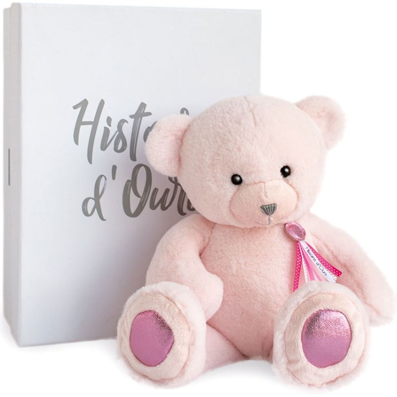 Peluche ours Charms rose poudré (40 cm) Histoire d'Ours