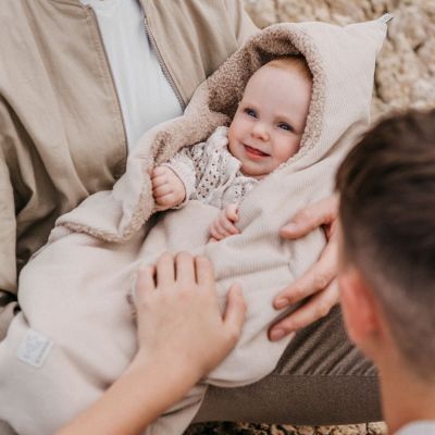 Couverture nomade CALLIE CORD sand shell