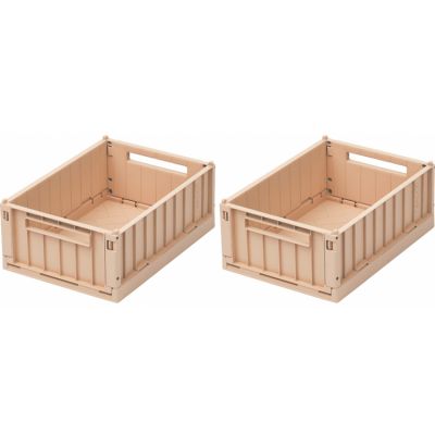 Lot de 2 caisses de rangement Weston S Tuscany rose