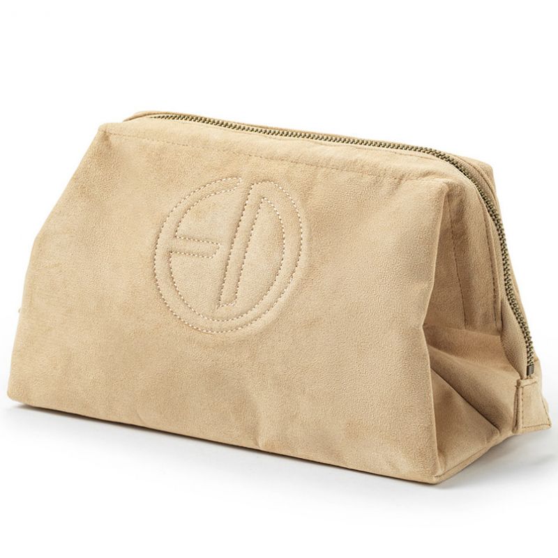 Trousse de toilette Zip&Go beige Alcantara Elodie Details