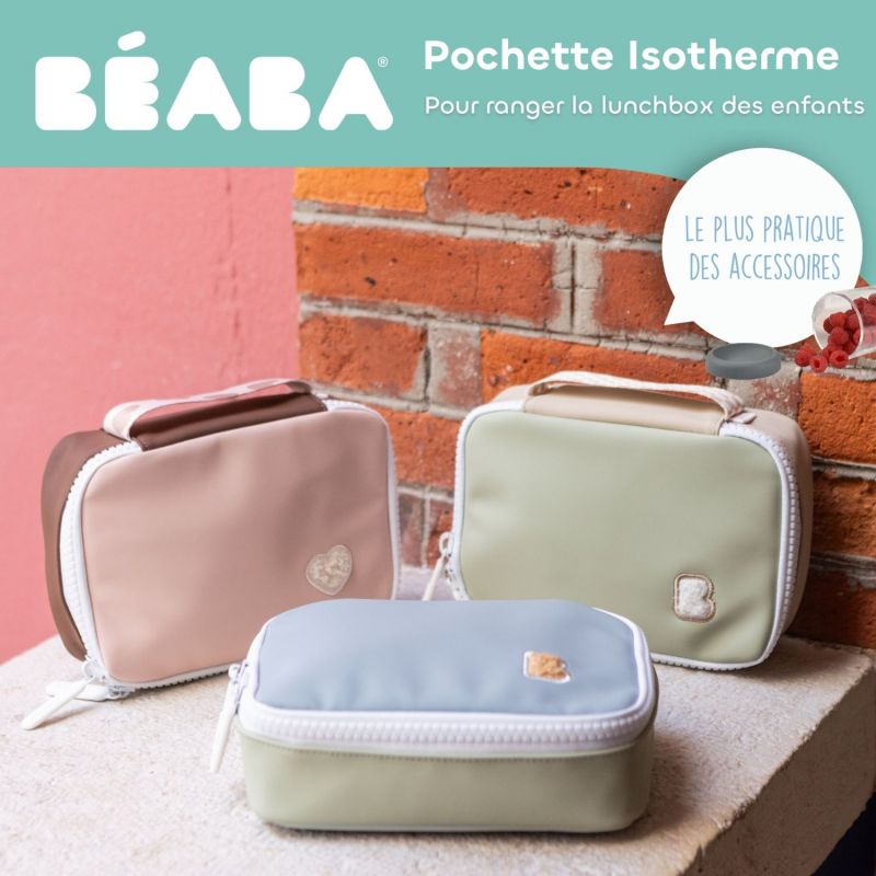 Trousse à goûter Faro Vert de gris Béaba Ambiance 6