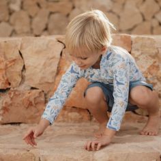 T-shirt de bain anti-UV manches longues Seashells (1-2 ans)