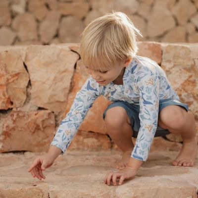 T-shirt de bain anti-UV manches longues Seashells (1-2 ans)