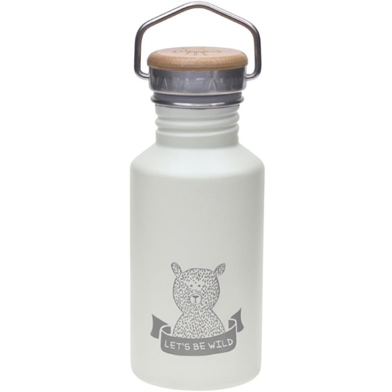 Gourde en inox ours gris Adventure (500 ml) Lässig