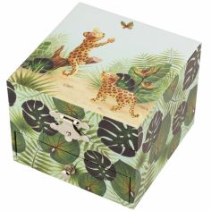 Boîte à bijoux musicale cube Savane