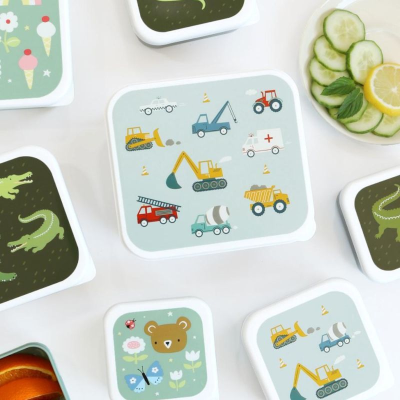 Lot de 4 boîtes à goûter Véhicules A Little Lovely Company Produit 5