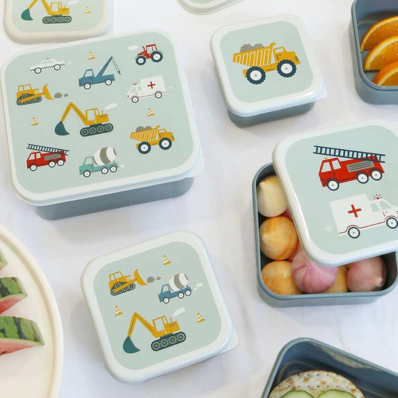 Lot de 4 boîtes à goûter Véhicules A Little Lovely Company Produit 6