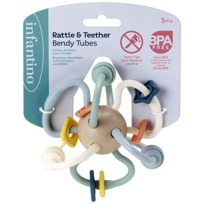 Hochet et anneau de dentition pastel