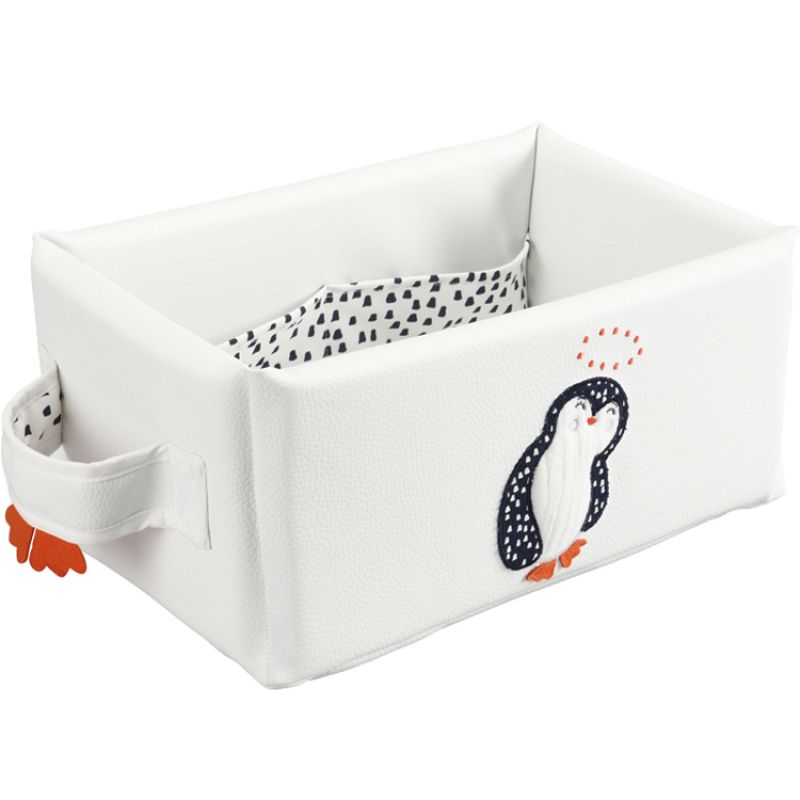 Panier de toilette rectangulaire Pingouin (13 x 22 cm) Maison Nougatine