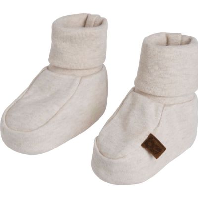 Baby's Only - Chaussons bébé en coton bio Melange warm linen (0-3 mois)