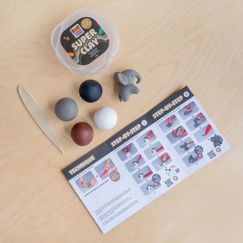 Set créatif en argile Moonrise neutres et recharge Tiger Tribe Ambiance 4