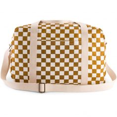 Sac à langer Raphaël damier caramel - Rose in April