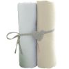 Lot de 2 draps housses blanc et écru (60 x 120 cm) - Babycalin